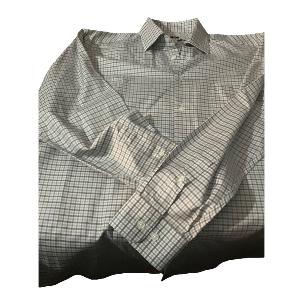 Joseph Abboud Dress Shirts (Lot of 3)  Mens 16.5 34/35 Tan Plaid Egyptian Cotton - Picture 3 of 8